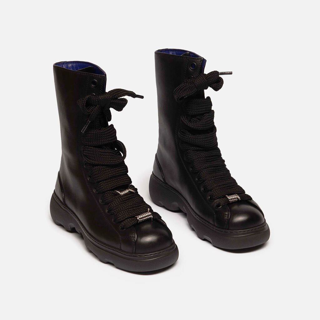Burberry Black Rubber Sole Boots