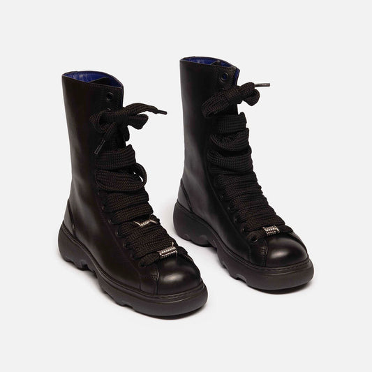 Burberry Black Rubber Sole Boots