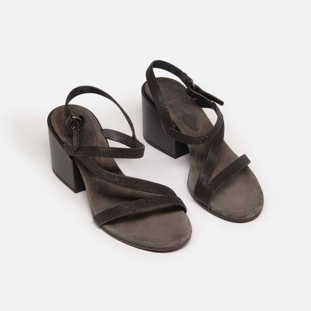 Brunello Cucinelli Grey Block Heel