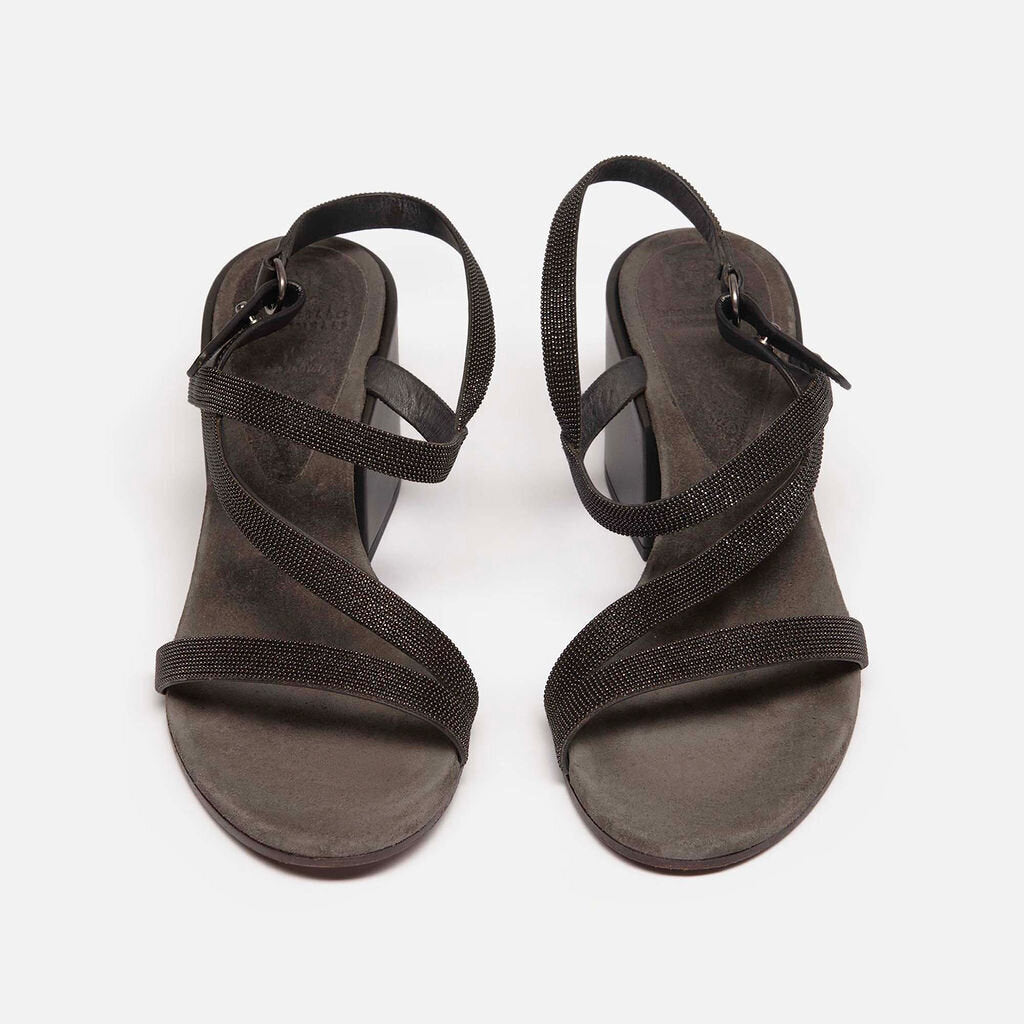 Brunello Cucinelli Grey Block Heel
