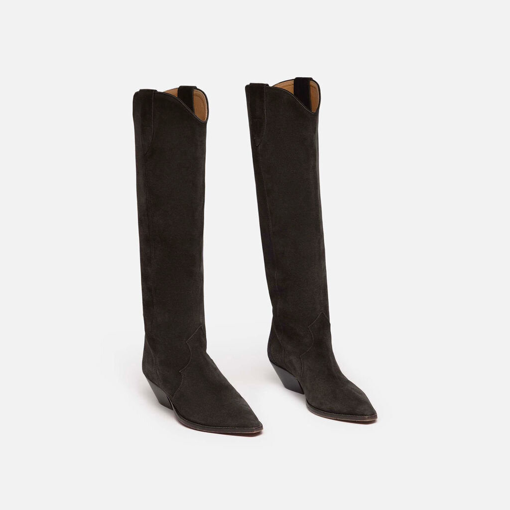 Isabel Marant Grey Suede Western Tall Boot