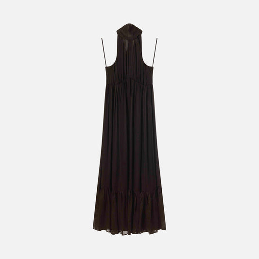 Zimmerman Black Silk Halter Maxi Dress
