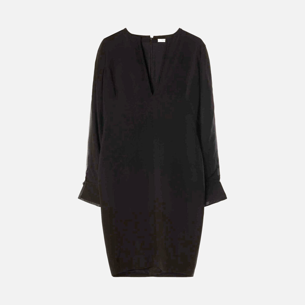 Givenchy Black Viscose LS Midi Dress
