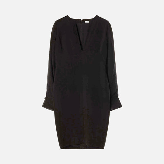 Givenchy Black Viscose LS Midi Dress