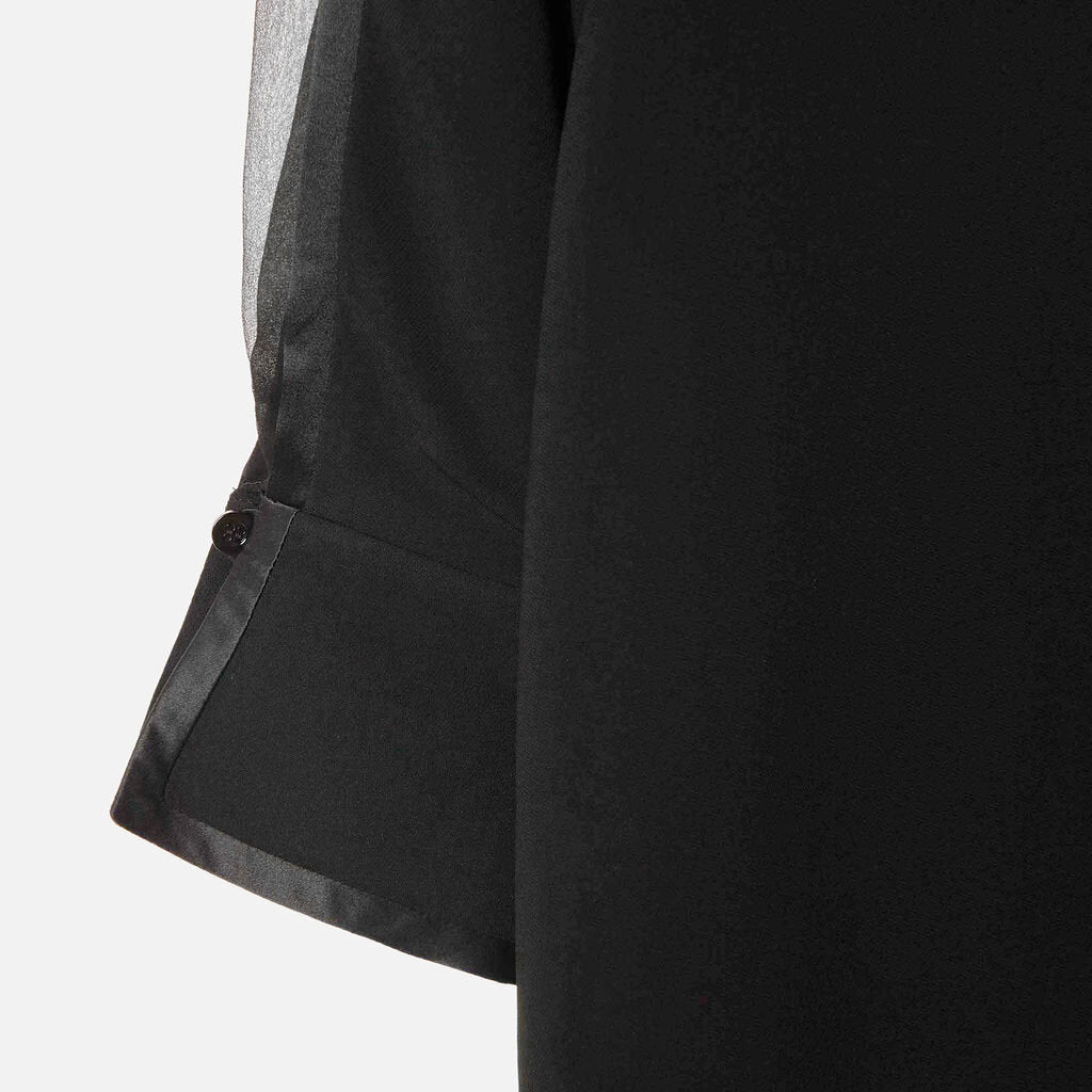 Givenchy Black Viscose LS Midi Dress
