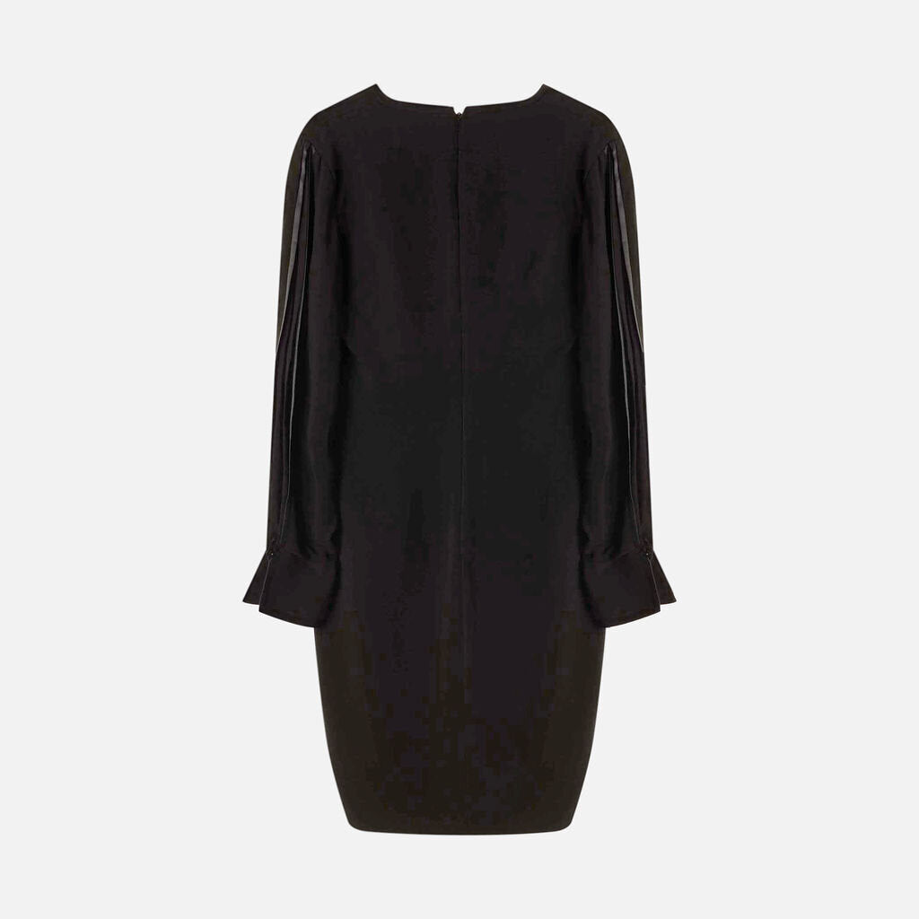 Givenchy Black Viscose LS Midi Dress