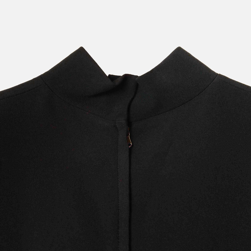 Dolce & Gabbana Black Viscose Blend Longsleeve Dress