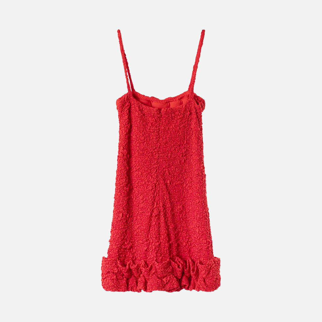 Pat BO Red Poly Textured Mini Dress