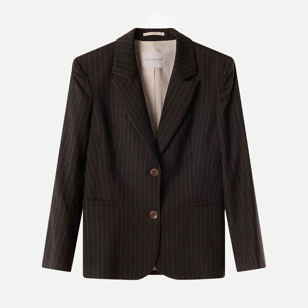 maria mcmanus Grey Wool Pinstripe Blazer and Pants