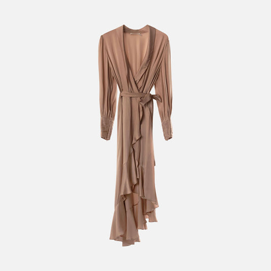 Zimmermann Blush Silk Wrap Dress