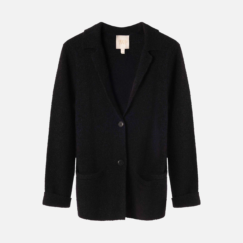 TWP Navy Blue Cashmere Blend Blazer