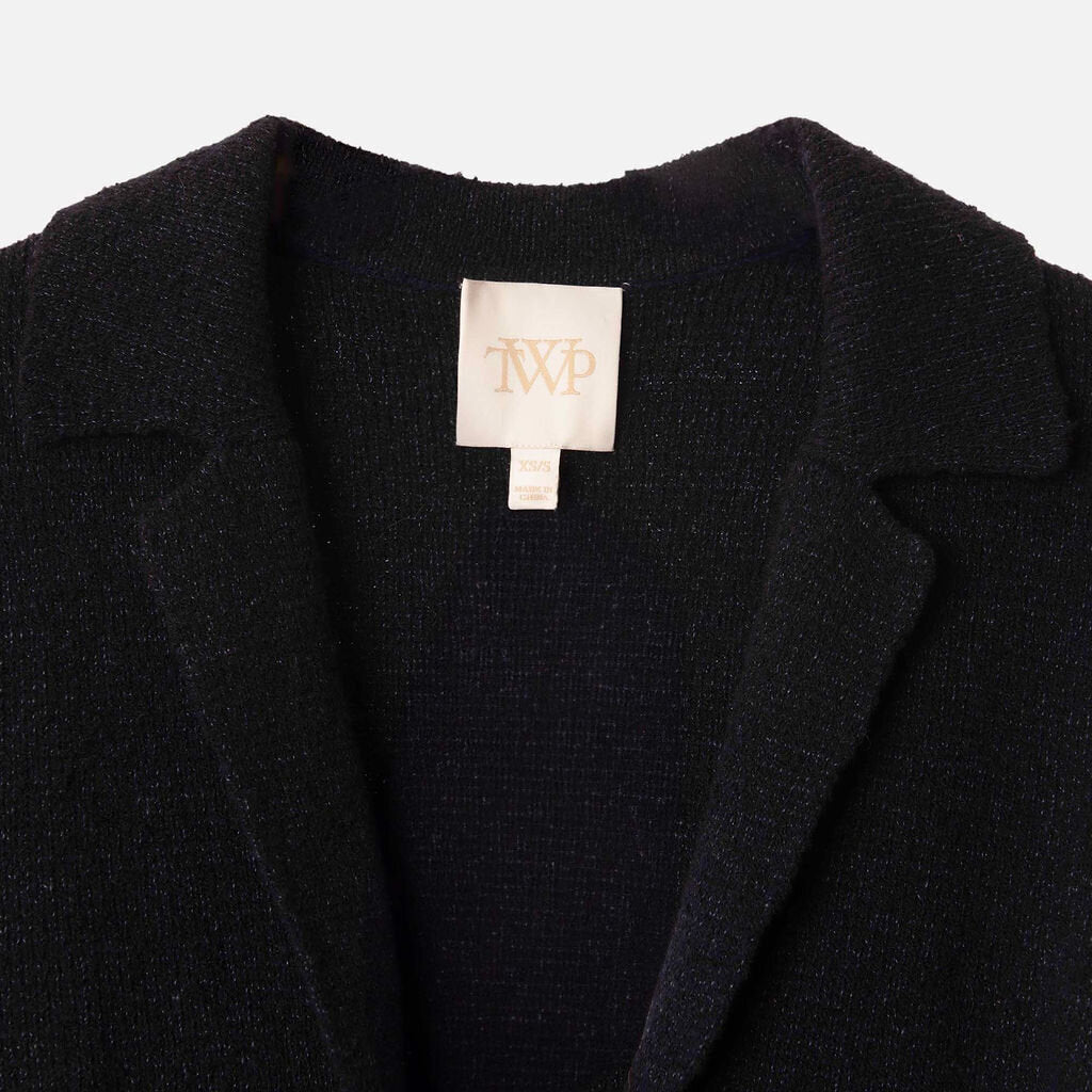 TWP Navy Blue Cashmere Blend Blazer