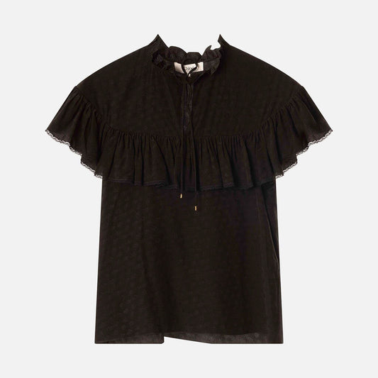 Chloe Black Silk Blouse