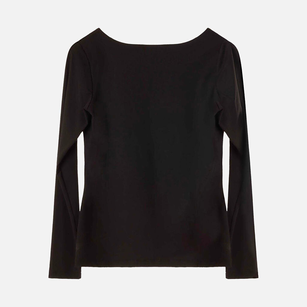 Susana Monaco Black Nylon Asymmetrical Top
