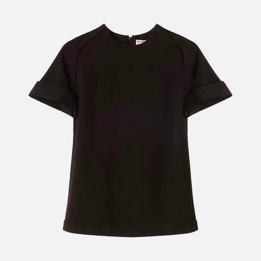 Balenciaga Black Acetate Blend Top