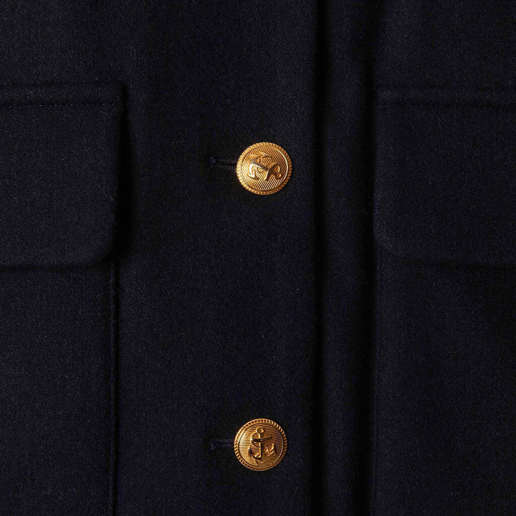 Harvey Faircloth Navy Wool Coat