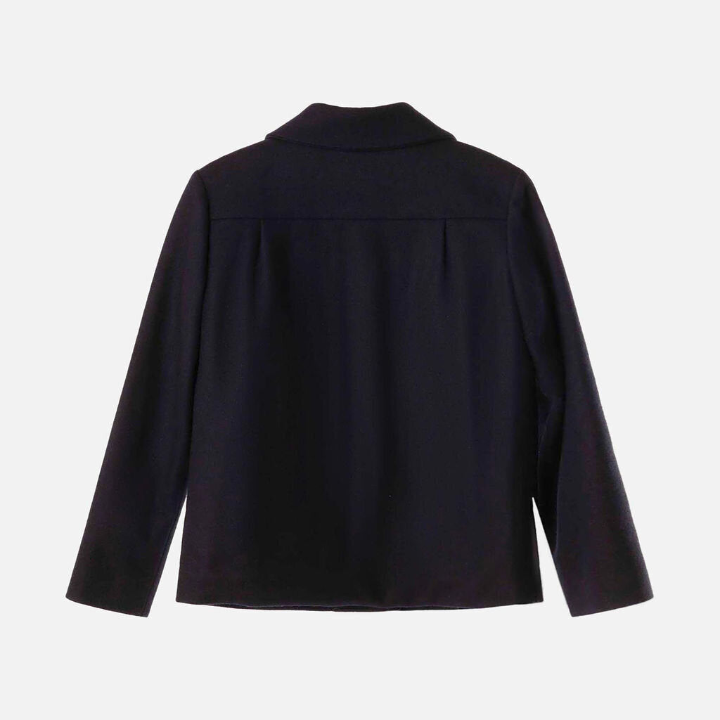 Harvey Faircloth Navy Wool Coat