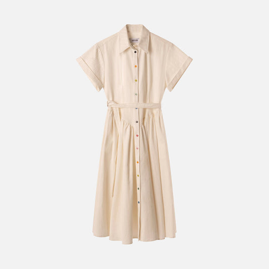 Christoper John Rogers White Cotton Maxi Dress