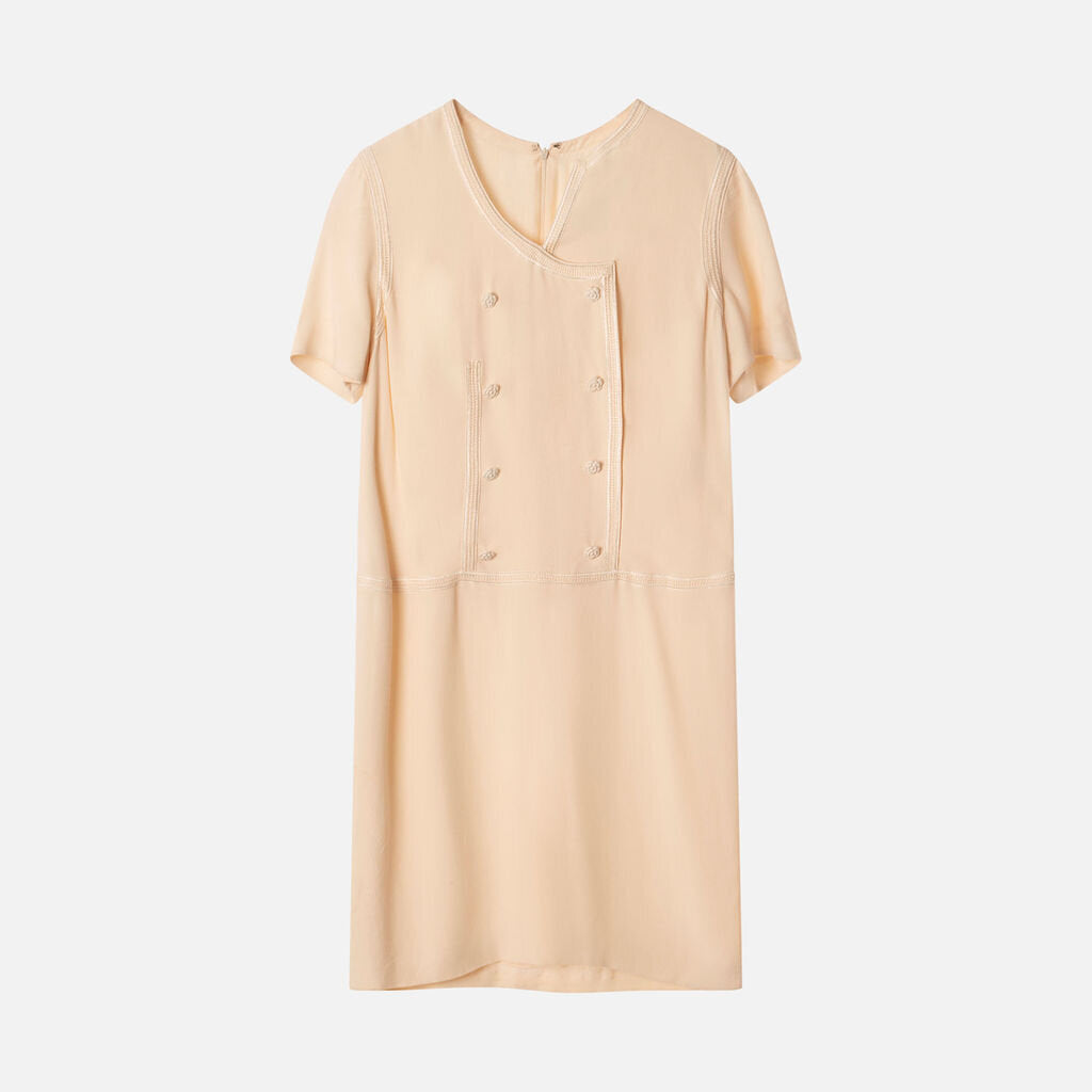 Chanel Cream Acetate Blend Midi Dress