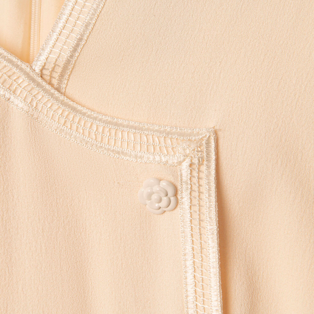 Chanel Cream Acetate Blend Midi Dress