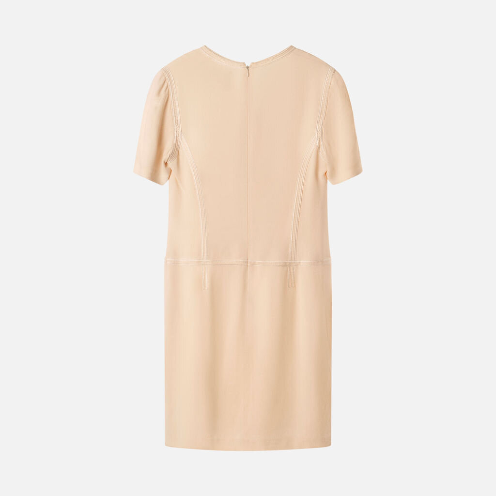 Chanel Cream Acetate Blend Midi Dress