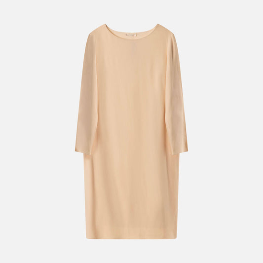 The Row Cream Acetate & Viscose Midi Dress