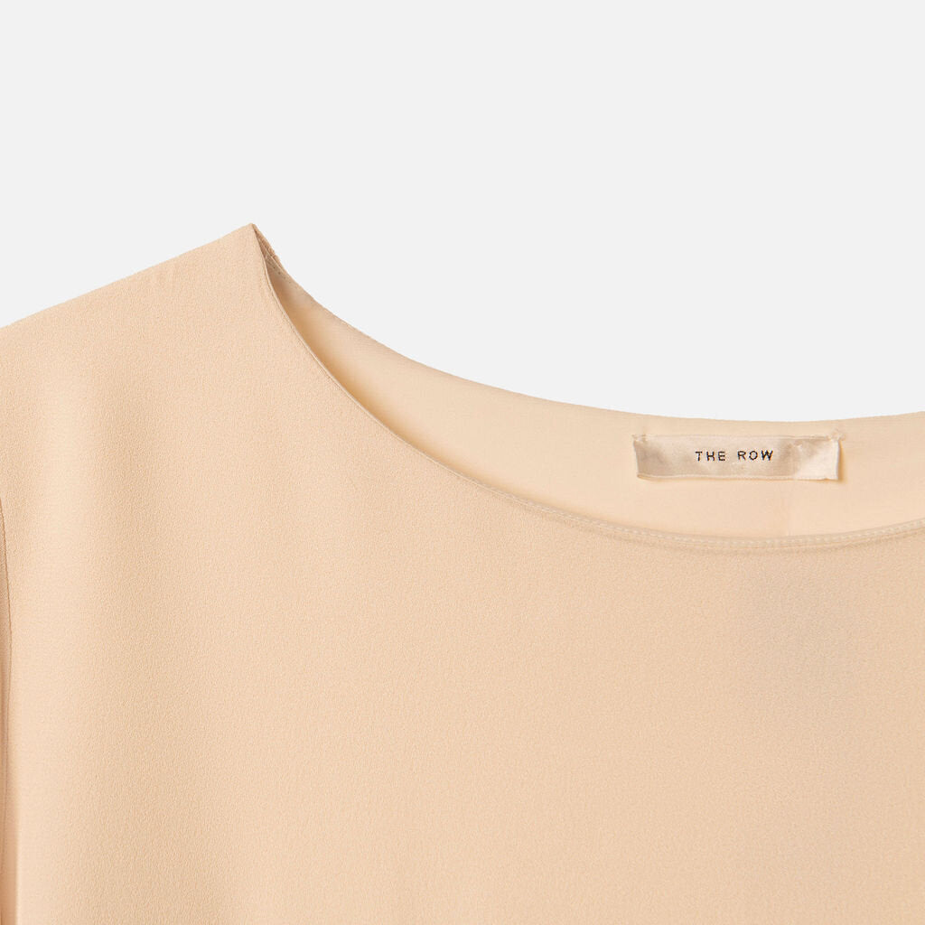 The Row Cream Acetate & Viscose Midi Dress