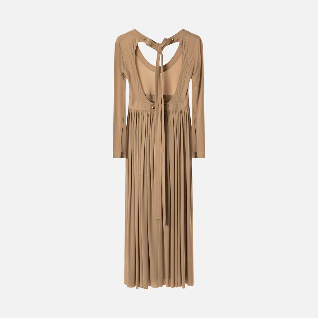 Celine Beige Viscose Midi Dress
