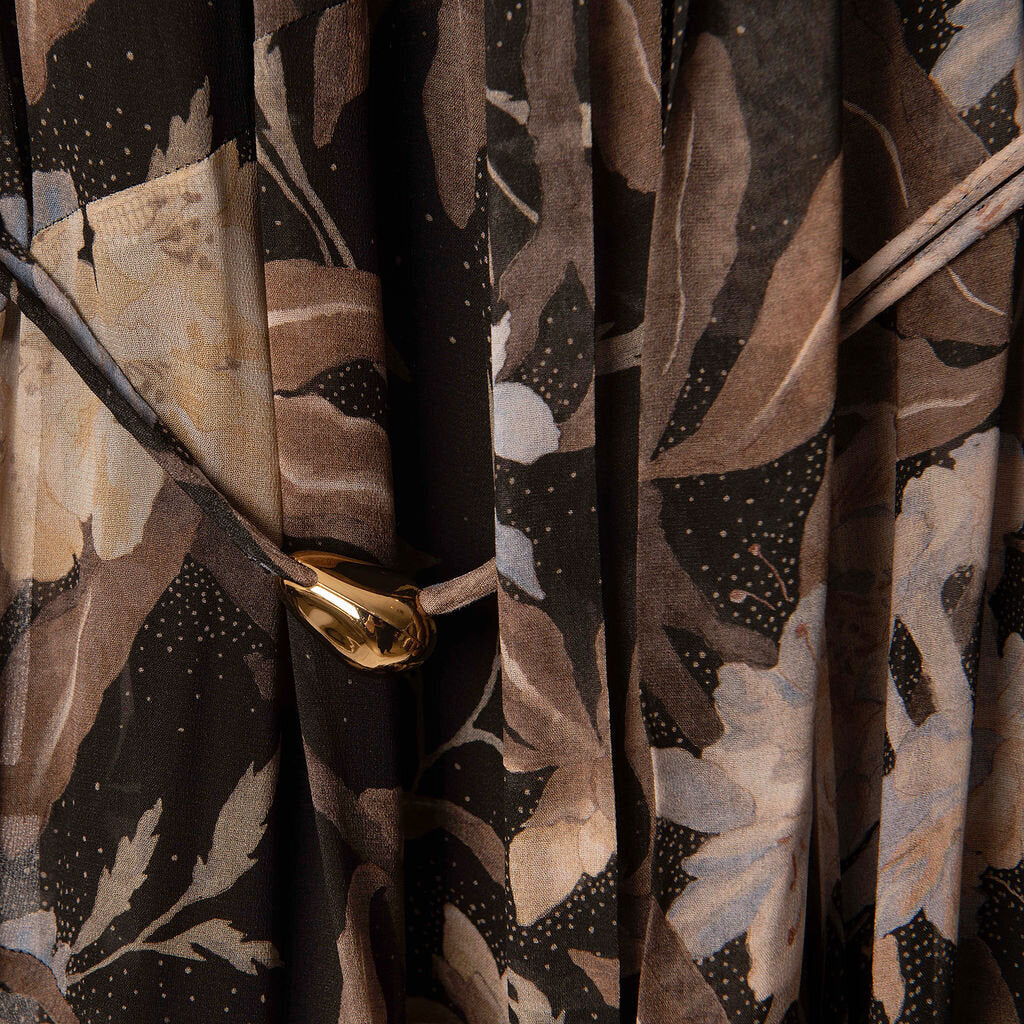 Zimmerman Black Floral Silk Dress