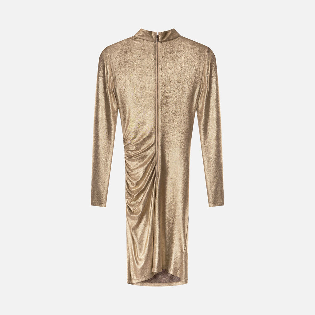 Alice + Olivia Gold Metallic Dress