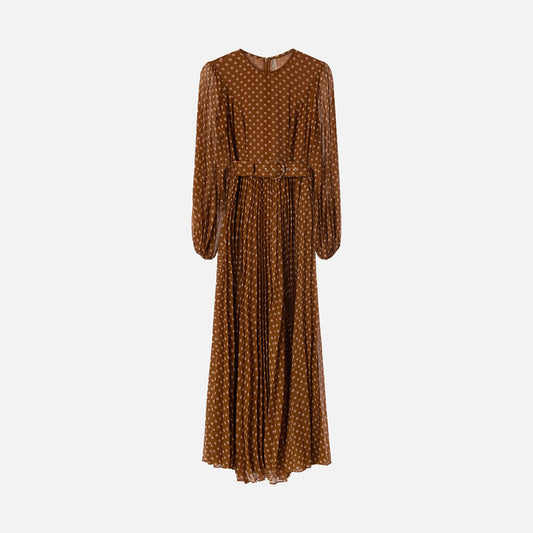 Zimmerman Mustard Poly Polka Dot Dress