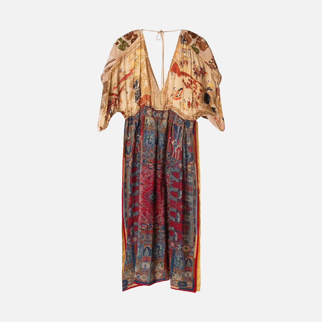 Morphew Collection Multicolor Printed Silk Dress
