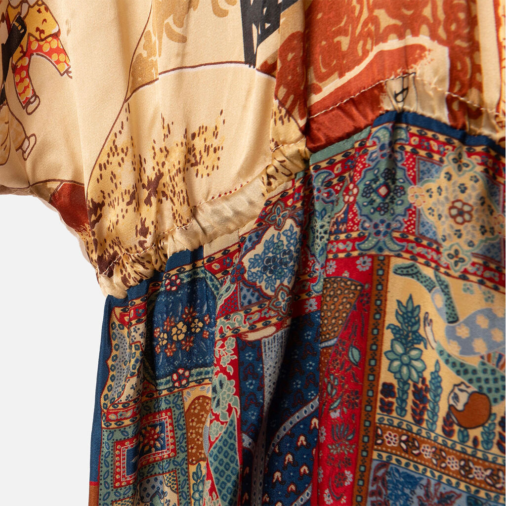 Morphew Collection Multicolor Printed Silk Dress