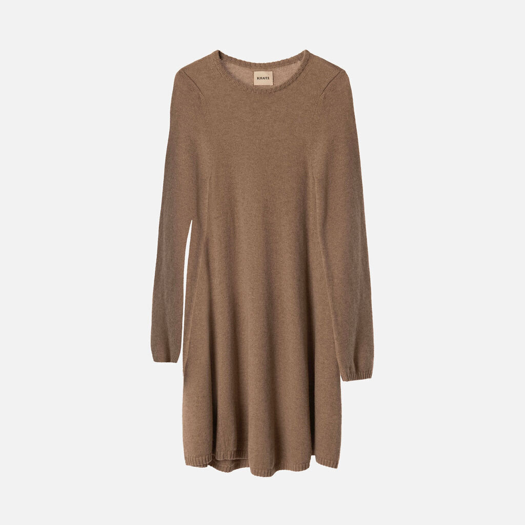 Khaite Taupe Cashmere Sweater Dress