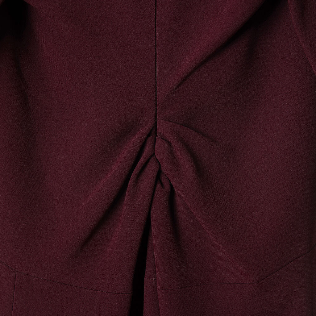 Victoria Beckham Plum Viscose & Acetate Midi Dress