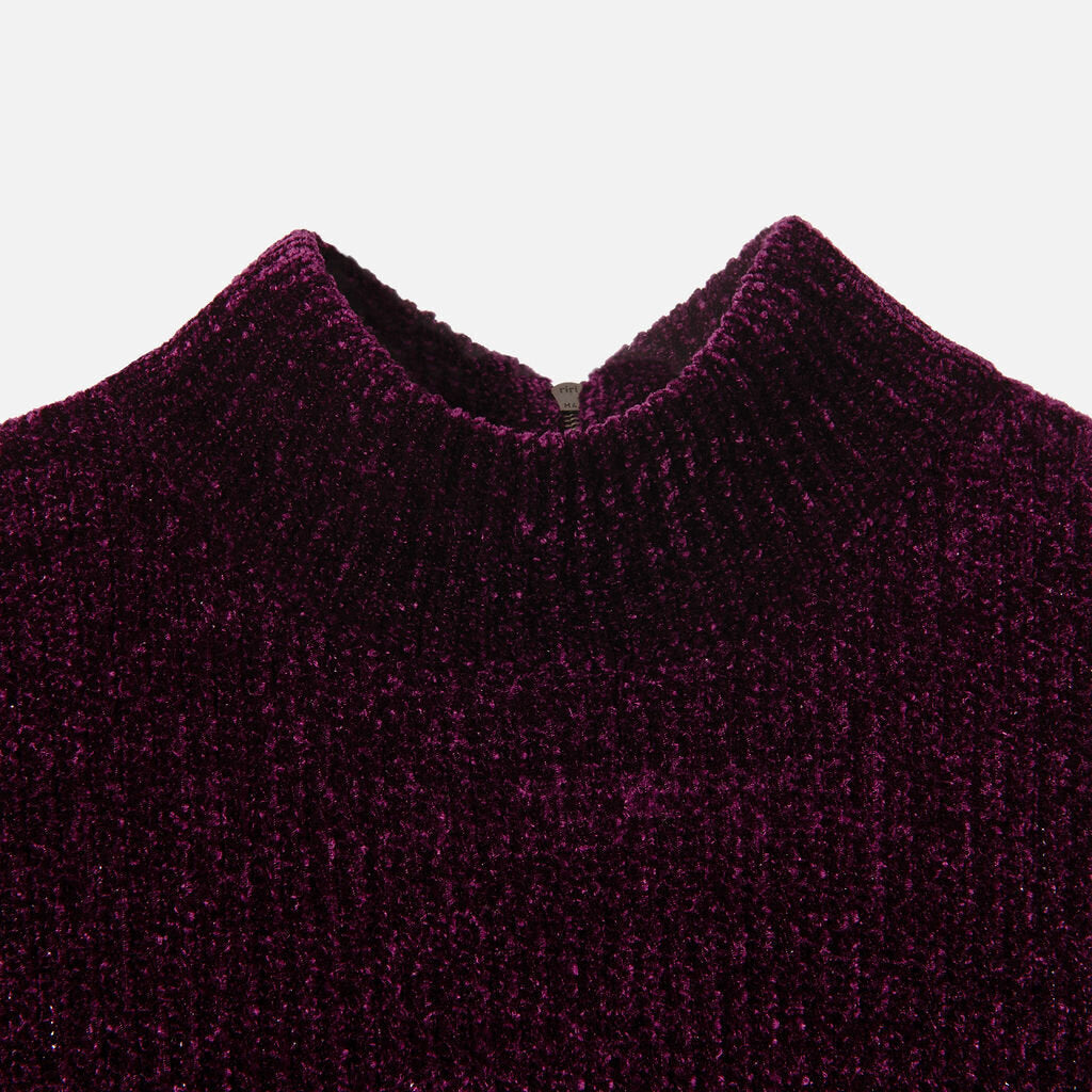 Akris Purple Viscose Long Sleeve Midi Sweater Dress