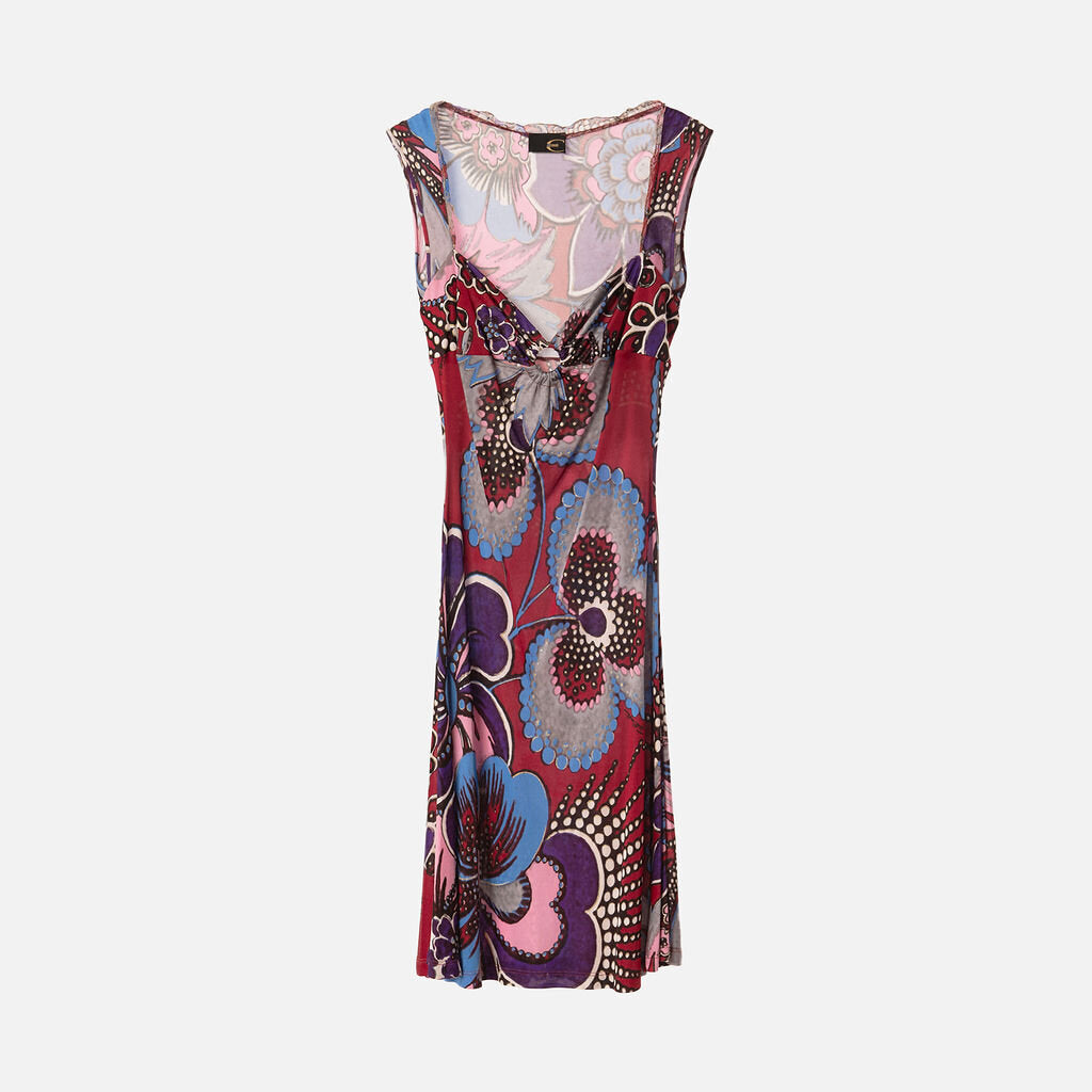 Just Cavalli Multicolor Viscose Floral Dress