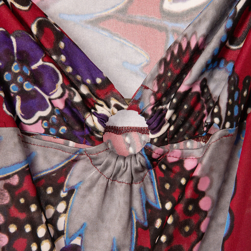 Just Cavalli Multicolor Viscose Floral Dress