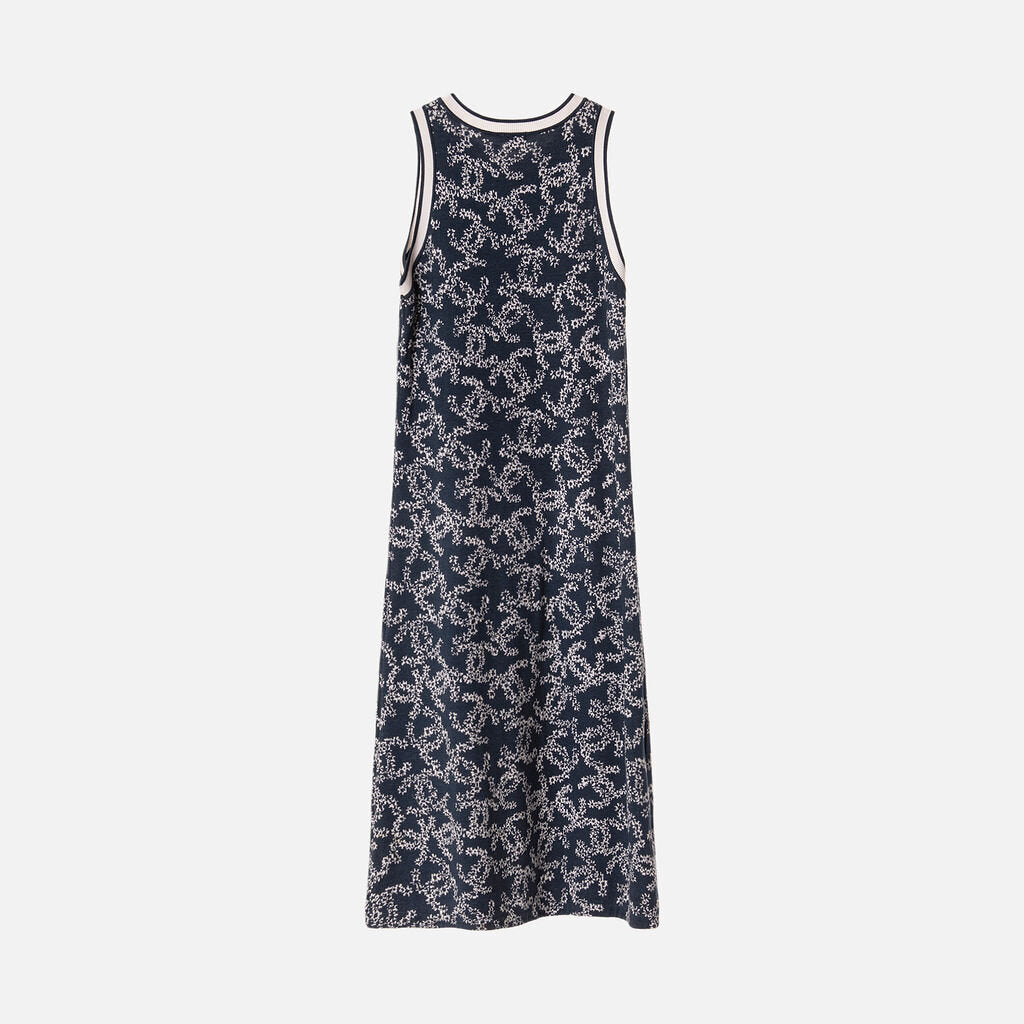Chanel Blue & White CC Cotton Knit Dress