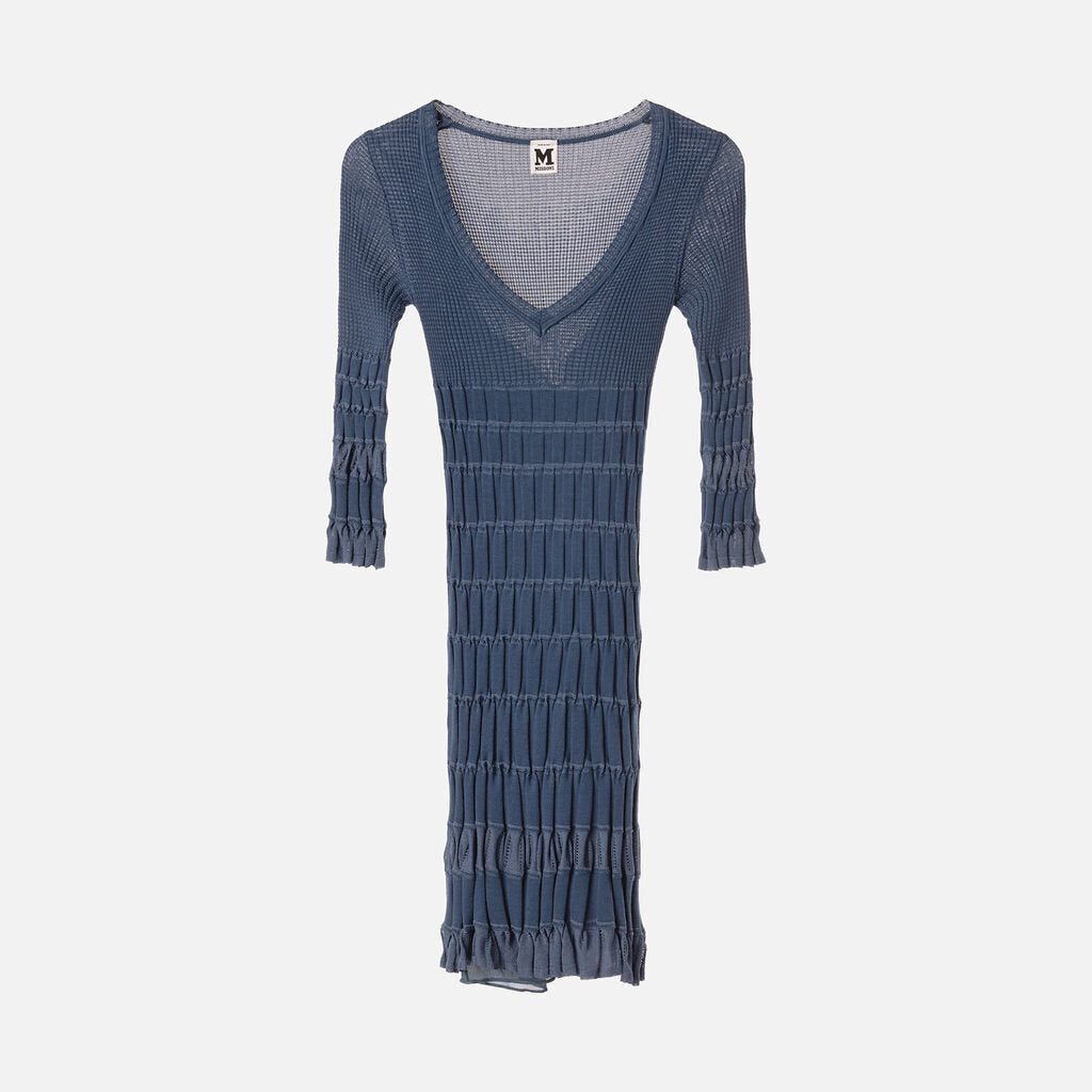 Missoni Blue Poly Knit Dress