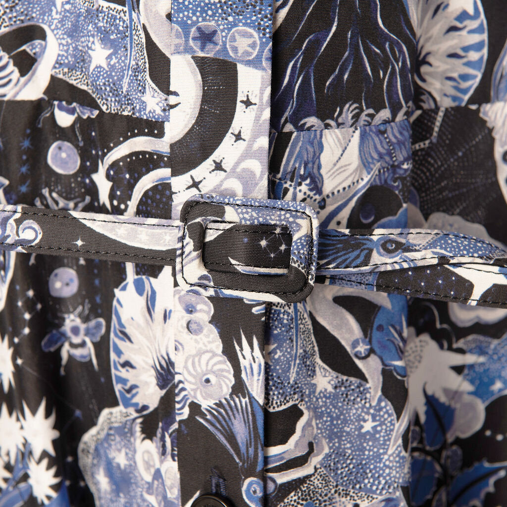 Christian Dior Zodiac Print Belted Midi Shirt Dress