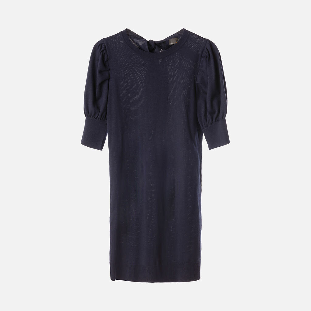 Fendi Navy Wool Knit Dress