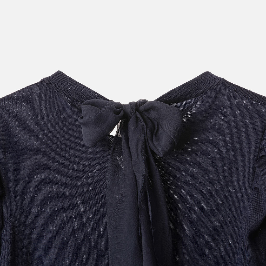 Fendi Navy Wool Knit Dress