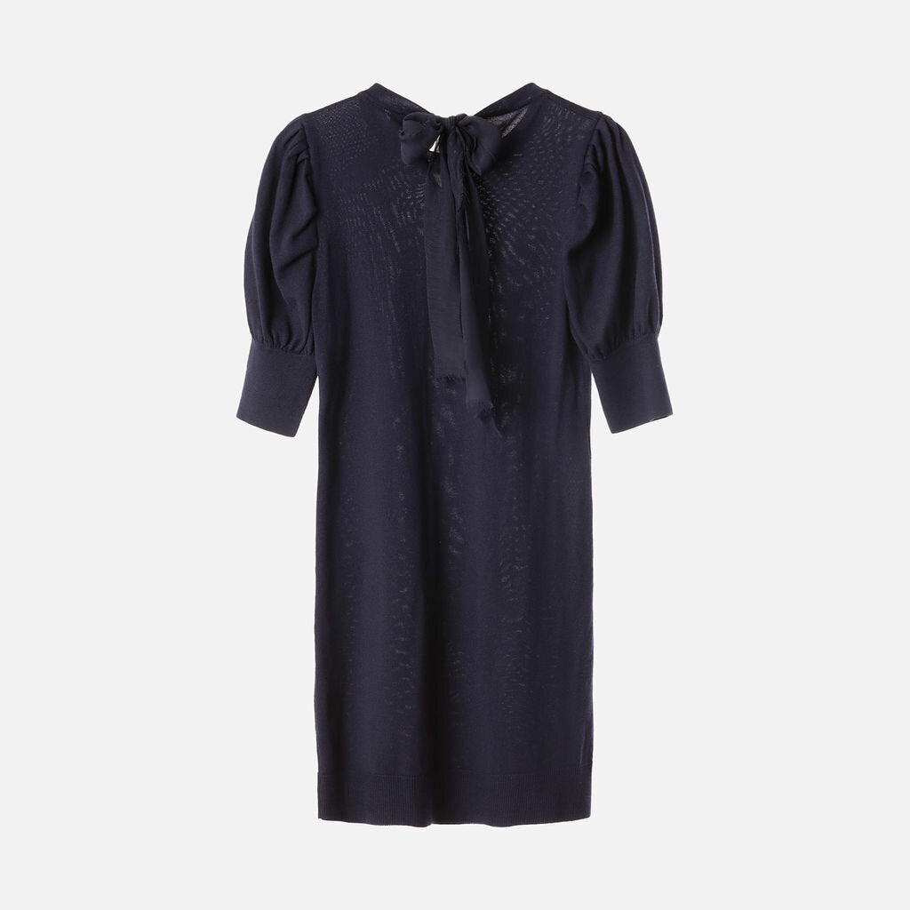 Fendi Navy Wool Knit Dress