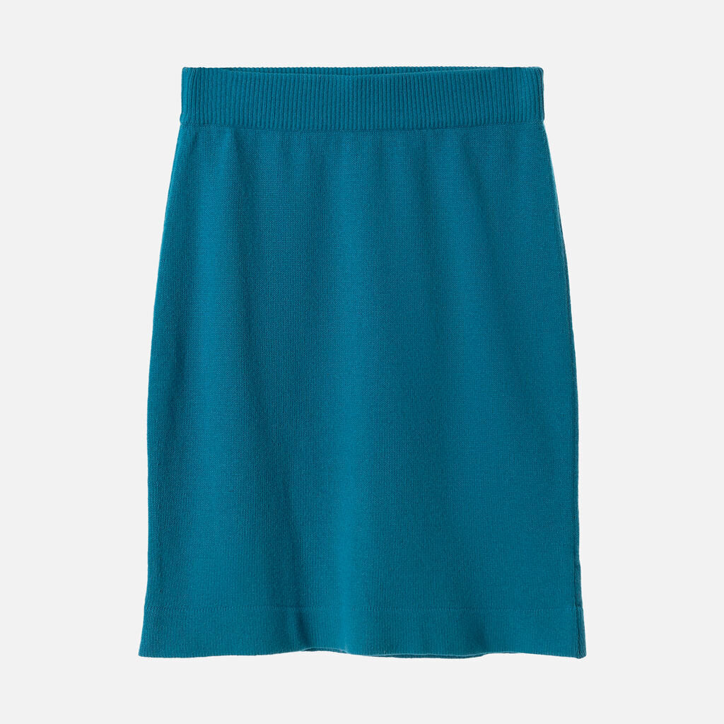 Chanel Blue & Taupe Cashmere Sweater & Skirt Set