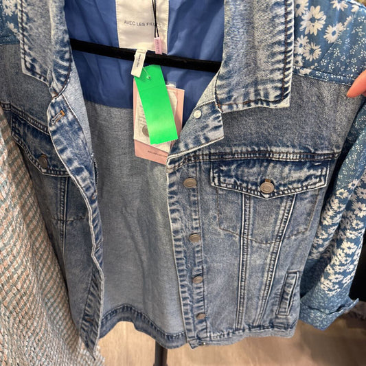 Blue Denim Patchwork Jacket (NWT)