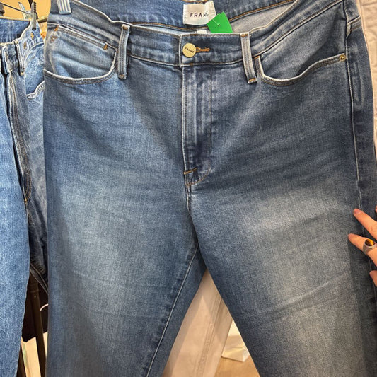 Blue Wash High Waist Straight Jean