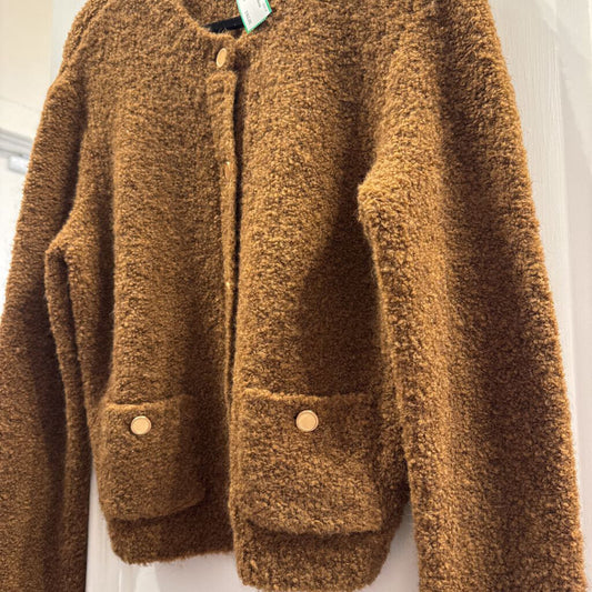 Brown Acrylic Blend Cardigan