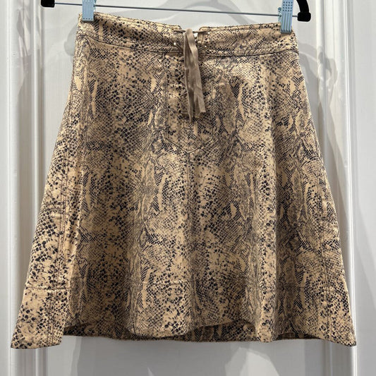 Rebecca Taylor Snake Skin Print Lace Back