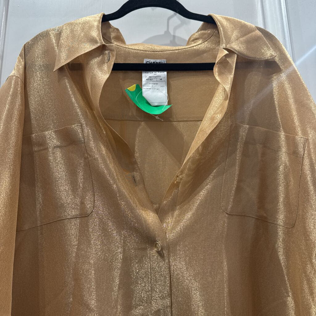 A/W1999 Metallic Long Button Up Dress